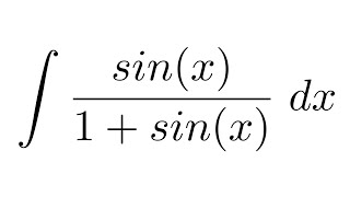 Method 2 Integral of sinx1sinx trigonometric identities  substitution [upl. by Nefets]