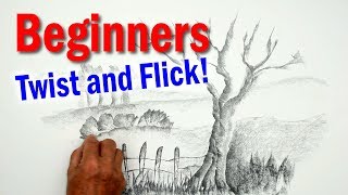 How to Draw with Graphite Beginners Learn the Twist and Flick Drawing Technique [upl. by Mayrim777]