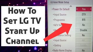 How To Set LG TV Start Up Channel ONOFF [upl. by Nuli]