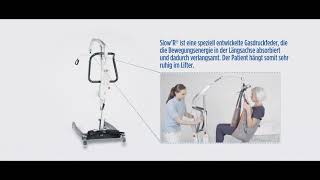 Patientenlifter Invacare Birdie Evo SlowR Dämpfungssystem [upl. by Cornelia]