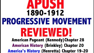 American Pageant Chapter 28 APUSH Review APUSH Period 7 Progressive Era [upl. by Peers]