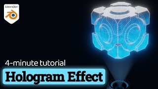 Hologram Effect in Blender Short Tutorial [upl. by Aznarepse850]