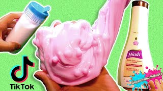 Probando recetas de Slime de TikTok sin pegamento ni bórax 5  Supermanualidades [upl. by Ahsa]