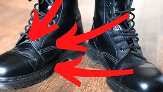 HOW TO GET RID OF CREASES ON DR MARTENS [upl. by Cochran]