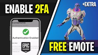 How to Enable 2FA In Fortnite amp Get A FREE EMOTE Two Factor Authentication  QUICK METHOD [upl. by Tindall]