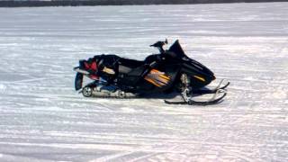 Ski doo Mach Z 1000 drag race RIDER BAILS [upl. by Antons]