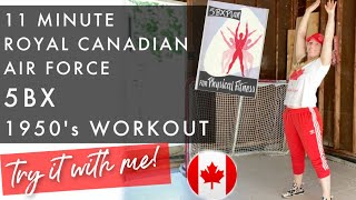 Royal Canadian Air Force 5BX Workout  try it with me [upl. by Dawn]