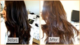 How I Dye My Hair From Black to Chocolate Ash Brown at Home [upl. by Lleuqram191]