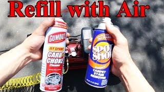 How to Refill an Aerosol Spray Can Like Carb Cleaner WD40 etc [upl. by Pattin]