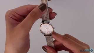 WatchOcouk  Skagen Ladies TwoTone Striped Mesh Watch 355SSRS  Unboxing amp Close Look [upl. by Notxarb347]