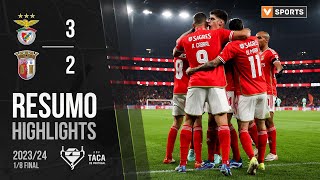 Resumo Benfica 32 Braga Taça de Portugal 2324 [upl. by Kruter]