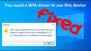 How to fix Windows WIA Scan Error [upl. by Zita337]