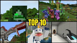 10 Amazing Minecraft Mods  MCPEDL Addons Only [upl. by Parris]