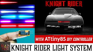 DIY Multi Pattern Knight Rider Scanner LED Light With ATtiny85 [upl. by Anaeerb]