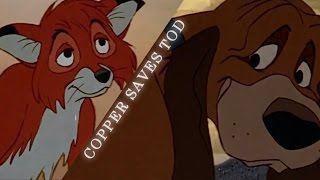 The Fox And The Hound  Copper saves Tod HD [upl. by Norwood]