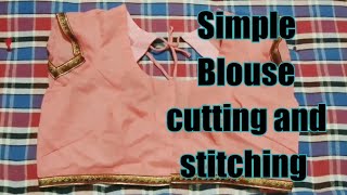 Simple Blouse cutting and stitching in Hindi  Part 1  DIY [upl. by Atnwahsal]