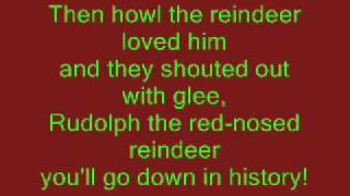 Rudolph The RedNosed Reindeer with lyrics [upl. by Eiresed]