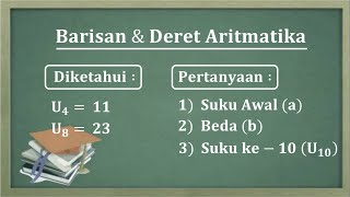 Barisan dan deret aritmatika Cara menentukan Suku awal a Beda b dan suku ken Un [upl. by Oneg]