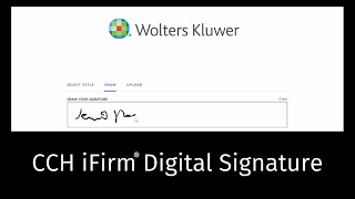 CCH iFirm Digital Signature [upl. by Namrehs]