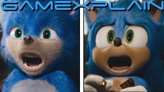 How Much Better Is Sonics Redesign Head to Head Comparison Sonic the Hedgehog Movie [upl. by Ecire]