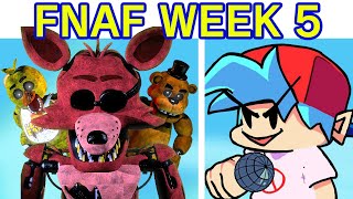 Friday Night Funkin VS Five Nights at Freddys FULL WEEK 15 Chica Foxy Bonnie FNF ModFNaF 1 [upl. by Doralyn115]