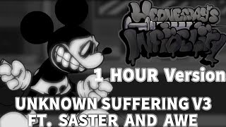 FNF Unknown suffering V3 by Saster and Awe made 1 HOUR 30 minutes FULL SONGWednesday Infidelity [upl. by Hiroko]