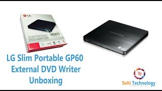 LG Slim Portable GP60 External DVD Writer Unboxing [upl. by Grose301]