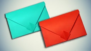 How To Make a Paper Envelope Without Glue or Tape  Origami Easy [upl. by Tonye87]