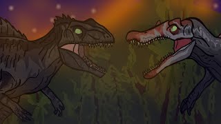 Giganotosaurus VS Spinosaurus  Jurassic World Animation [upl. by Ereynihc288]