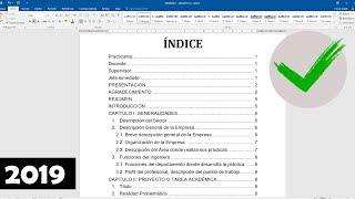 INDICE automático para Tesis Tesina Monografías en Word [upl. by Budde]