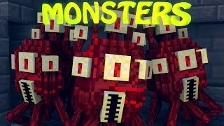 Minecraft  MONSTERS MOD Showcase Dungeon Mobs Mod [upl. by Sucy]