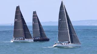 The start of the Queenscliff to Devonport yacht race Seen off Point Lonsdale Victoria Australia [upl. by Aeht499]