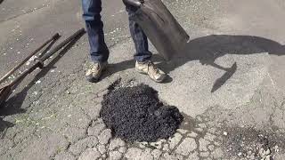 Repair a Pothole with Cold Asphalt [upl. by Theodoric]