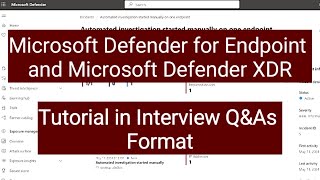 Microsoft Defender for Endpoint Tutorial  Microsoft Defender for Endpoint Interview Questions  MDE [upl. by Nagirrek]