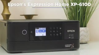 Epson Expression Home XP6100 AllinOne Printer  Take a Tour [upl. by Adnyl]