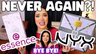 NYX VS ESSENCE NEVER BUYING ONE OF THEM AGAIN  Advent Calendar Unboxings [upl. by Obnukotalo]