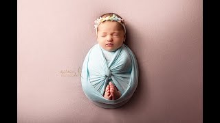 Newborn Photography Wrapping Tutorial English Subtitle [upl. by Anilas]