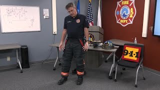 Firefighter John Demonstrates Firefighter Turnout Gear [upl. by Anisor5]