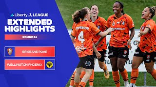 Brisbane Roar FC v Wellington Phoenix  Extended Highlights  Liberty ALeague 202324  Round 11 [upl. by Narej52]