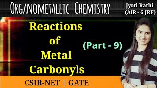 Reactions of metal carbonylsSubstitution reactionsAssociative dissociative mechanismCSIRNET GATE [upl. by Nhguavaj348]