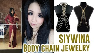 Affordable Body Chain Jewelry Style from SIYWINA  Amazon Jewelry Try On Review [upl. by Siramed659]