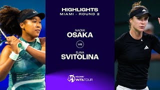 Naomi Osaka vs Elina Svitolina  2024 Miami Round 2  WTA Match Highlights [upl. by Vedi854]