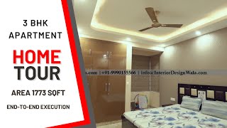 HOME TOUR1773 sq ft 3 BHK Apartment End to End Execution in Orange County Indirapuram Ghaziabad [upl. by Mcgannon]