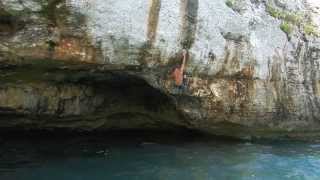 Deep Water Soloing Mondrago Mallorca new area [upl. by Nnylyrehc]