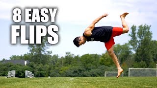 8 Flips Anyone Can Learn At Home  By Turning A CartWheel into The Flip [upl. by Ardnoik]