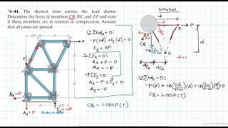 6–44 Structural Analysis Chapter 6 Hibbeler Statics Benam Academy [upl. by Mccoy698]