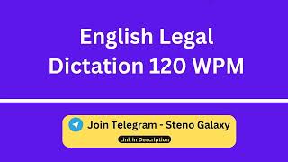 🔴 English Legal 120 WPM Dictation  highcourtdictation districtcourtdictation [upl. by Oba13]