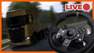 Voor de eerste keer een wiel gebruiken in ETS2  PASTAPEER LIVESTREAM [upl. by Teddy]