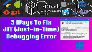 Fix Just In Time JIT Debugging Error Expert Solution  100 working [upl. by Nalyorf]