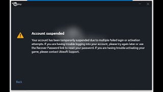 How to fix your temporarily suspended account Uplay in 1 minute [upl. by Ennoryt870]